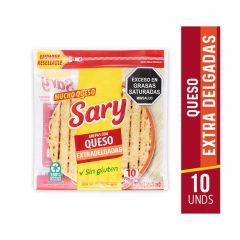 Arepas De Queso Extradelgadas Sary Sin Gluten x 600gr x 10 Unidades