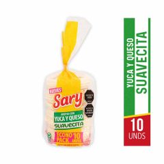 Arepas Con Yuca Y Queso Sary Suavecita x 700gr x 10 Unidades Econopack