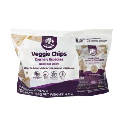 Chips de Cereales Veggie Chips Susanita Sabor A Crema Y Especias x 23gr x 6 Paquetes