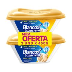 Lavaplatos En Crema Blancox Lozacrem Avena Y Aloe x 450gr x 2 Unidades Mega Oferta