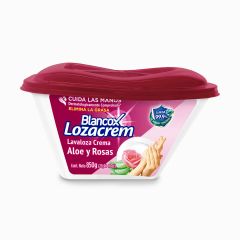 Lavaplatos En Crema Blancox Lozacrem Aroma A Aloe Y Rosas x 850gr