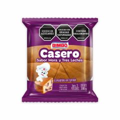 Ponqué Bimbo Casero Sabor A Mora Y Tres Leches x 200gr x 6 Porciones