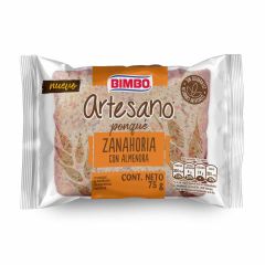 Ponque Bimbo Artesano 75g Zanahoria/alme