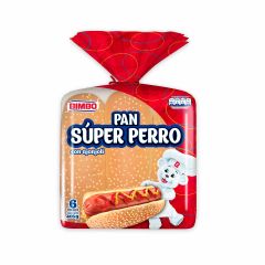 Pan Súper Perro Bimbo Con Ajonjolí x 405gr x 6 Unidades