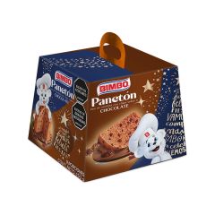 Panetón Navideño Bimbo Sabor A Chocolate X 450gr X 9 Porciones