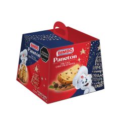 Panetón Navideño Bimbo Con Frutas Cristalizadas X 450gr X 9 Porciones