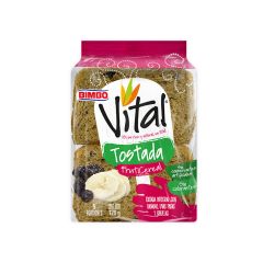 Tostadas Bimbo Integral Vital Fruticereal X 120gr X 5 Unidades
