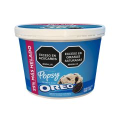 Helado Gourmet Popsy Sabor A Oreo X 750gr Extracontenido