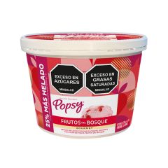 Helado Gourmet Popsy Sabor A Frutos Del Bosque X 750gr Extracontenido