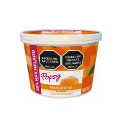Helado Gourmet Popsy Sabor A Mandarina X 750gr Extracontenido
