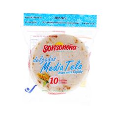 Arepas De Maíz Blanco Sonsoneña Tipo Media Tela Delgada x 500gr x 10 Unidades