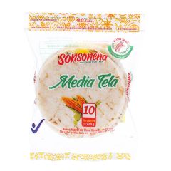 Arepas De Maíz Blanco Sonsoneña Tipo Media Tela x 650gr x 10 Unidades