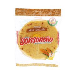 Arepas De Maíz Amarillo Sonsoneña Tipo Tela x 520gr x 5 Unidades