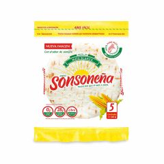 Arepas De Maíz Blanco Sonsoneña Tipo Tela x 520gr x 5 Unidades