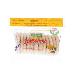 Arepas De Maíz Blanco Sonsoneña Redondas x 480gr x 12 Unidades