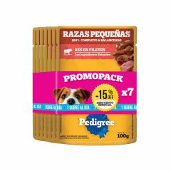 Alimento Húmedo Para Perro Pedigree Adultos Razas Pequeñas Sabores Surtidos X 100gr X 7 Unidades Promopack
