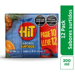 Jugo Hit Sabores Surtidos Tetra x 200ml Pague 10 Lleve 12 Unidades