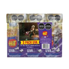 Jugo Hit Sabor A Uva Tetra X 200ml X 3 Unidades Edición Goat