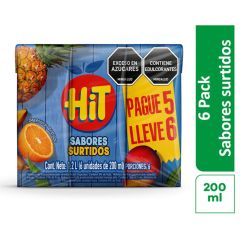 Jugo Hit Sabores Surtidos Tetra x 200ml Pague 5 Lleve 6 Unidades