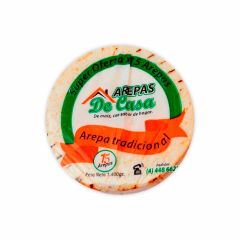Arepas De Maíz Blanco De Casa Tipo Tela x 1400gr x 15 Unidades Oferta