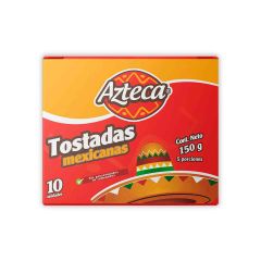 Tostadas Mexicanas Azteca Caja x 150gr x 10 Unidades