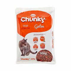 Alimento Para Gato Chunky Adulto Sabor A Pollo Y Salmón x 500gr