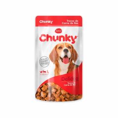 Alimento Húmedo Para Perro Chunky Delidog Trozos De Carne De Res x 100gr