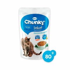 Alimento Húmedo Para Gato Chunky Delicat Trozos De Pavo x 80gr