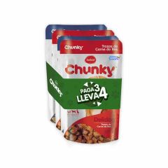 Alimento Húmedo Para Perro Chunky Delidog Surtidos x 100gr x 4 Unidades Pague 3 Lleve 4