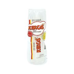 Vasos Transparentes Kikos 7Onz x 25 Unidades