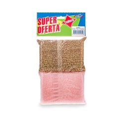 Esponja Todera Oferta Dorada+poliet 2u