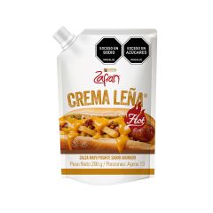 Salsa Crema Leña Hot Mayo Picante Sabor Ahumado Zafrán Doypack X 200gr