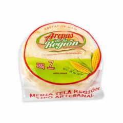 Arepas De Maíz Blanco De La Región Tipo Mini Tela x 400gr x 7 Unidades