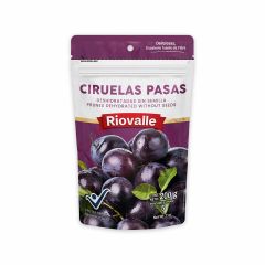 Ciruelas Pasas Riovalle Sin Semilla Doypack x 200gr
