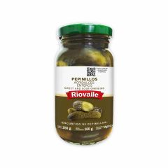 Pepinillos Agridulces Enteros Riovalle Frasco x 250gr