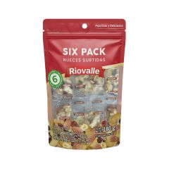 Mezcla Frutos Secos Riovalle Six Pack Nueces Surtidas Bolsa X 180gr