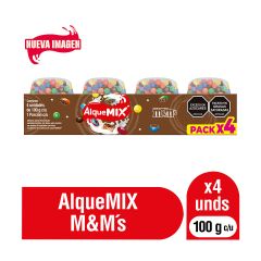Alimento Lácteo Alquemix M&M's x 100gr x 4 Unidades