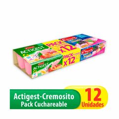 Yogurt Alquería Actigest Surtido x 100gr x 6 Unidades + Cremosito Fortikids x 95gr x 6 Unidades