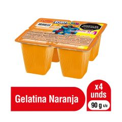 Gelatina Fortikids Alquería Sabor A Naranja x 90gr x 4 Unidades