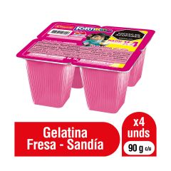Gelatina Fortikids 90G 4Un Fresa Sandia