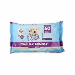 Paños Húmedos Para Mascotas Iki Pets Perros Y Gatos x 60 Unidades