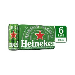 Cerveza Heineken Lata x 310ml x 6 Unidades