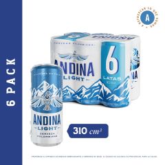 Cerveza Andina Light Lata x 310ml x 6 Unidades