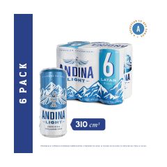 Cerveza Andina Light Lata x 310ml x 6 Unidades