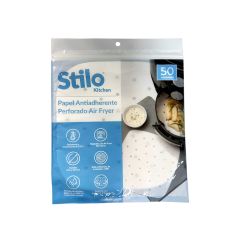 Papel Antiadherente Perforado Stilo Kitchen Para Air Fryer X 50 Unidades