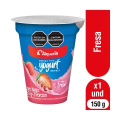Alimento Lácteo Alquería Fortikids Sabor A Fresa Vaso x 150gr
