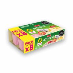 Alimento Lácteo Actigest Alquería Sabor A Pitaya Y Fresa Con Probióticos X 100gr X 8 Unidades