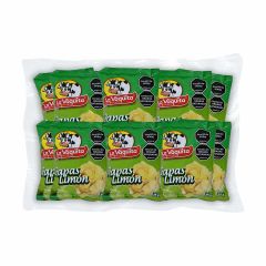Papas La Vaquita Sabor A Limón x 300gr x 12 Unidades