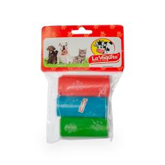 Bolsa Plástica Para Mascotas La Vaquita Colores x 3 Unidades