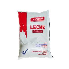Leche La Vaquita Uht Larga Vida Entera Bolsa x 900ml